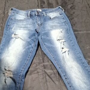 SO Blue Distressed Women's Jeans